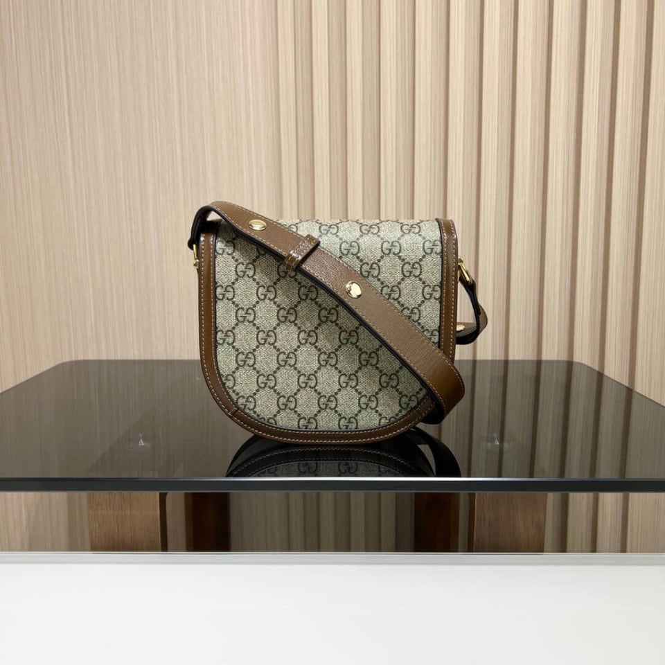Gucci GG Supreme Horsebit 1955 Mini Rounded Bag view 10