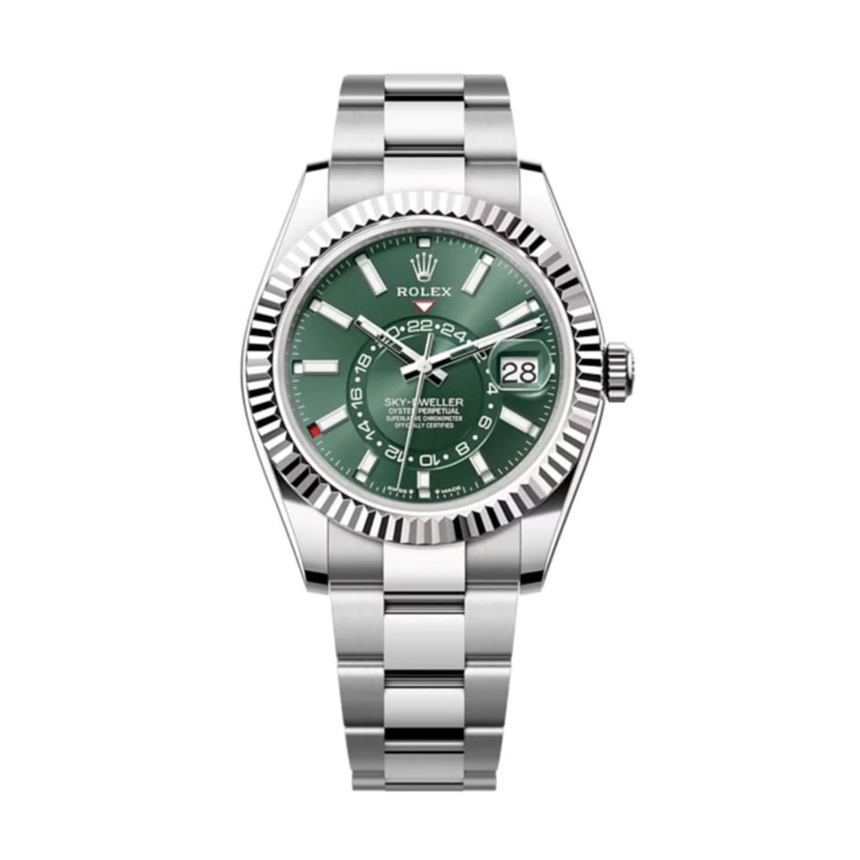 Rolex Sky-Dweller 42 mm Mint green Dial 336934 Oyster view 2