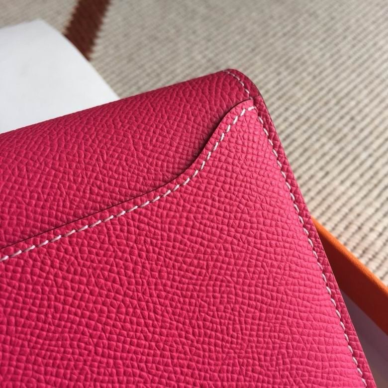 Hermès Epsom Calfskin Wallet with “H” Closure Pink 12.4cm view 10