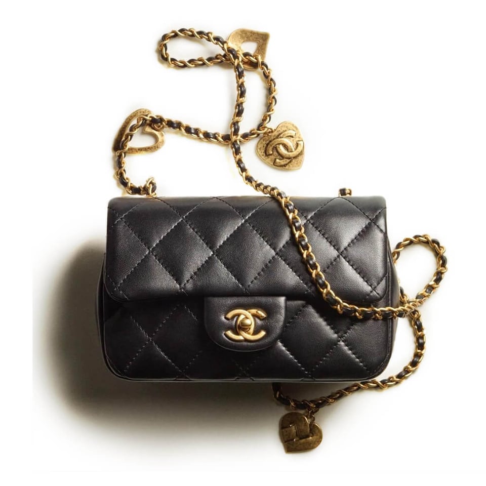 Chanel Mini Flap Bag 20cm Heart Chain view 2