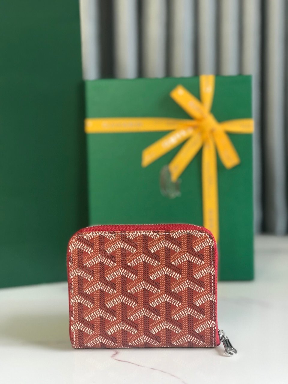 Goyard Matignon Mini Wallet 11cm Classic Red Goyardine Canvas And Calfskin view 5