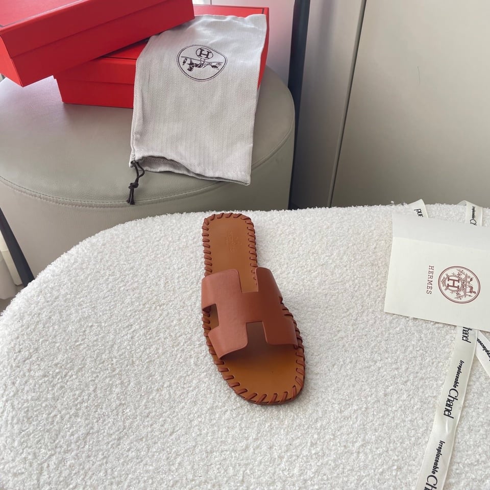 Herm?S Oran Sandals Stitching In Brown view 4