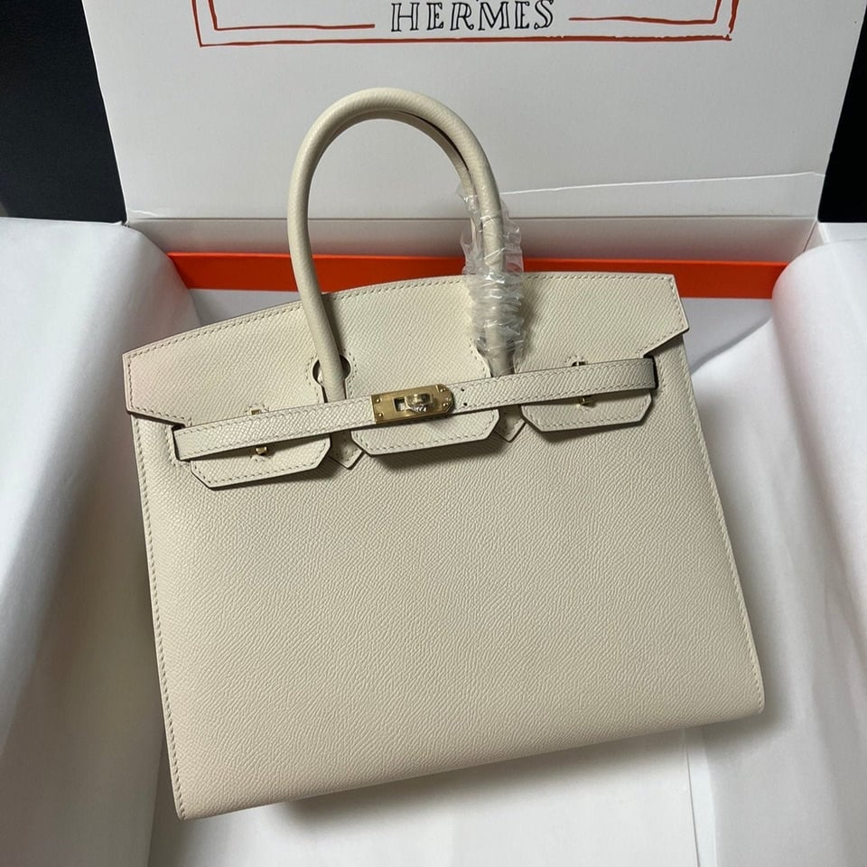 Hermes Birkin Sellier Cream Epsom Leather Gold Hardware view 2