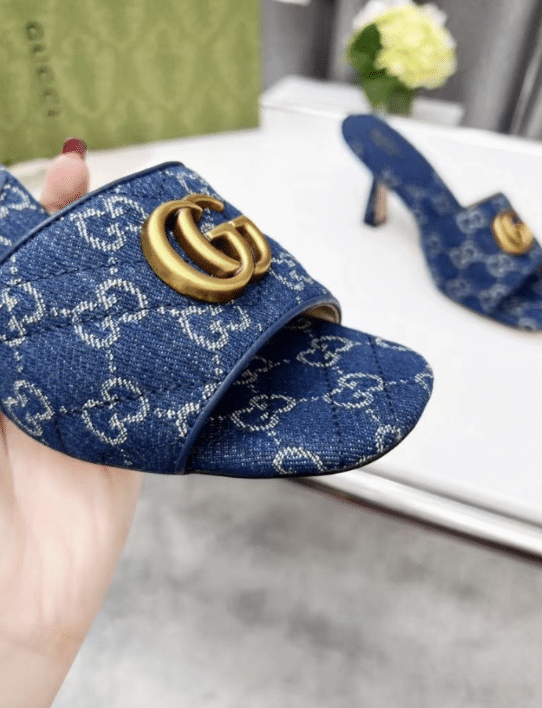 Gucci Women’S Gg Denim Sandals view 4