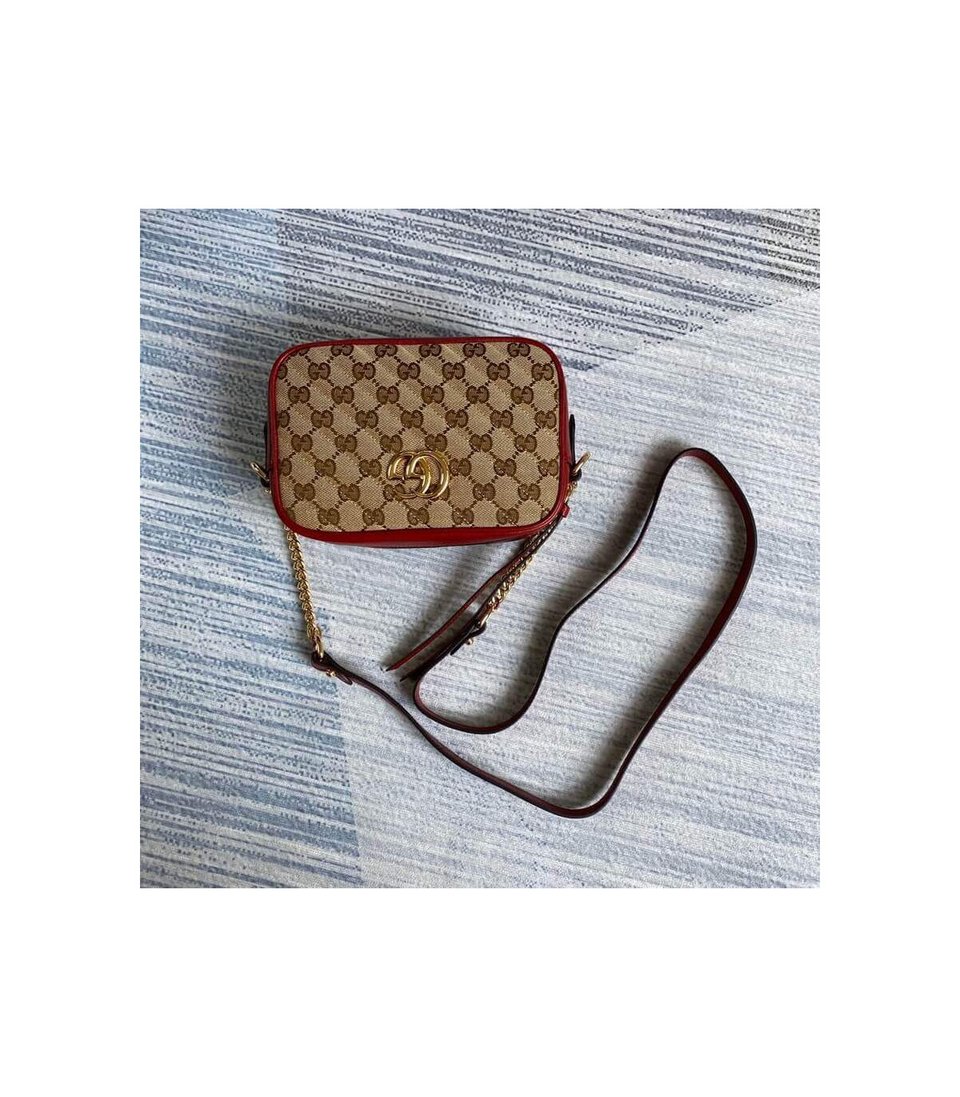 Gucci GG Canvas Matelasse Mini Bag Red view 4