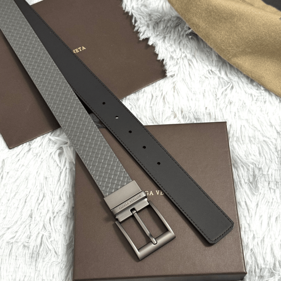 Bottega Veneta Star Geometric Silver 35mm Belt For Men view 4