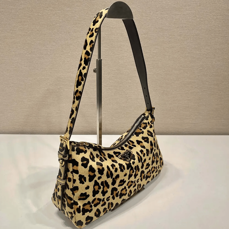 Prada Leopard Luxe Shoulder Bag 31cm view 5