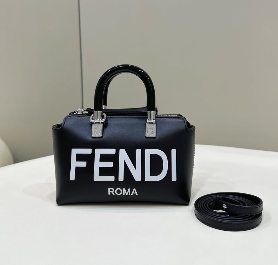 Fendi By The Way Leather Mini Bag Black 18cm view 3