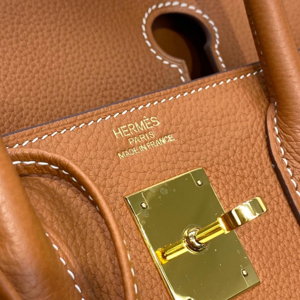 Hermes Birkin 30 Bag Brown Gold Hardware Togo Leather view 13