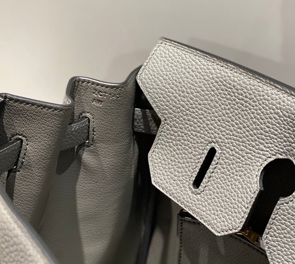 Hermes Birkin 35Cm Medium Grey Togo Leather Gold Hardware view 10