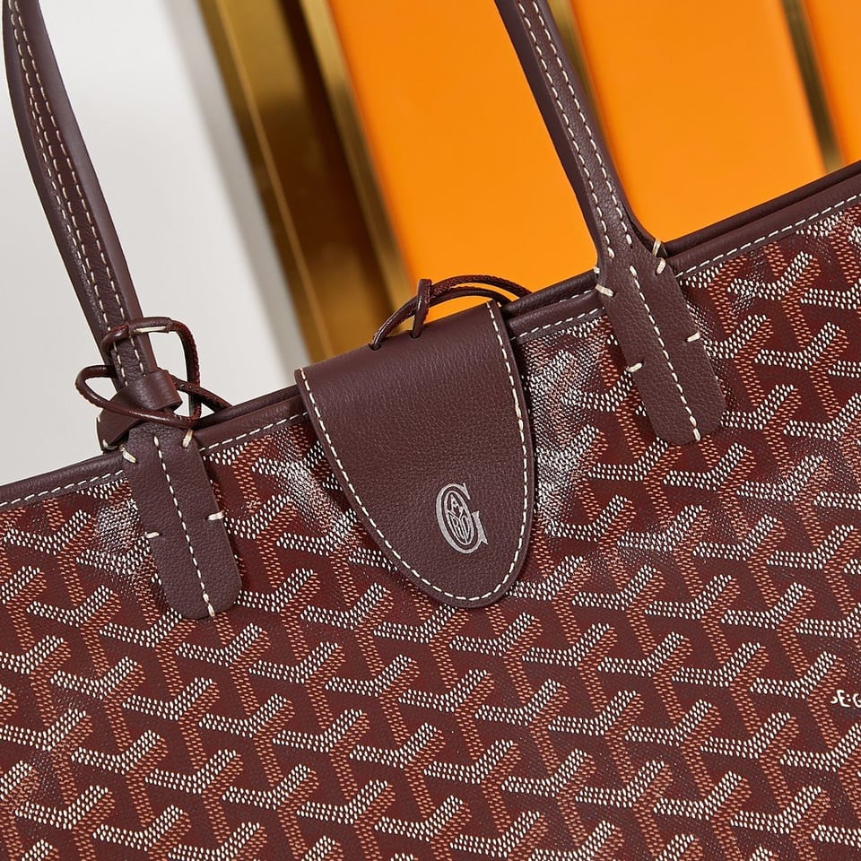 Goyard Saint Louis Pm 34Cm Burgundy Canvas Chevroches Calfskin view 5