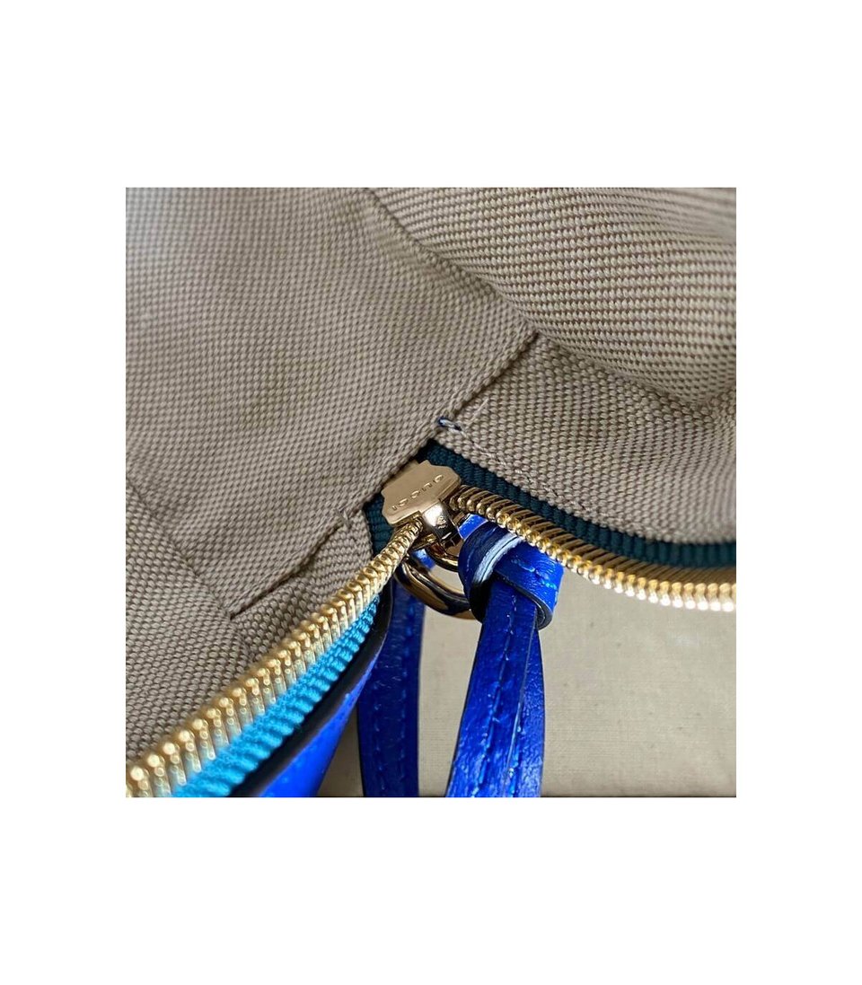 Gucci GG Marmont Small Shoulder Bag Blue and Emerald Leather view 10