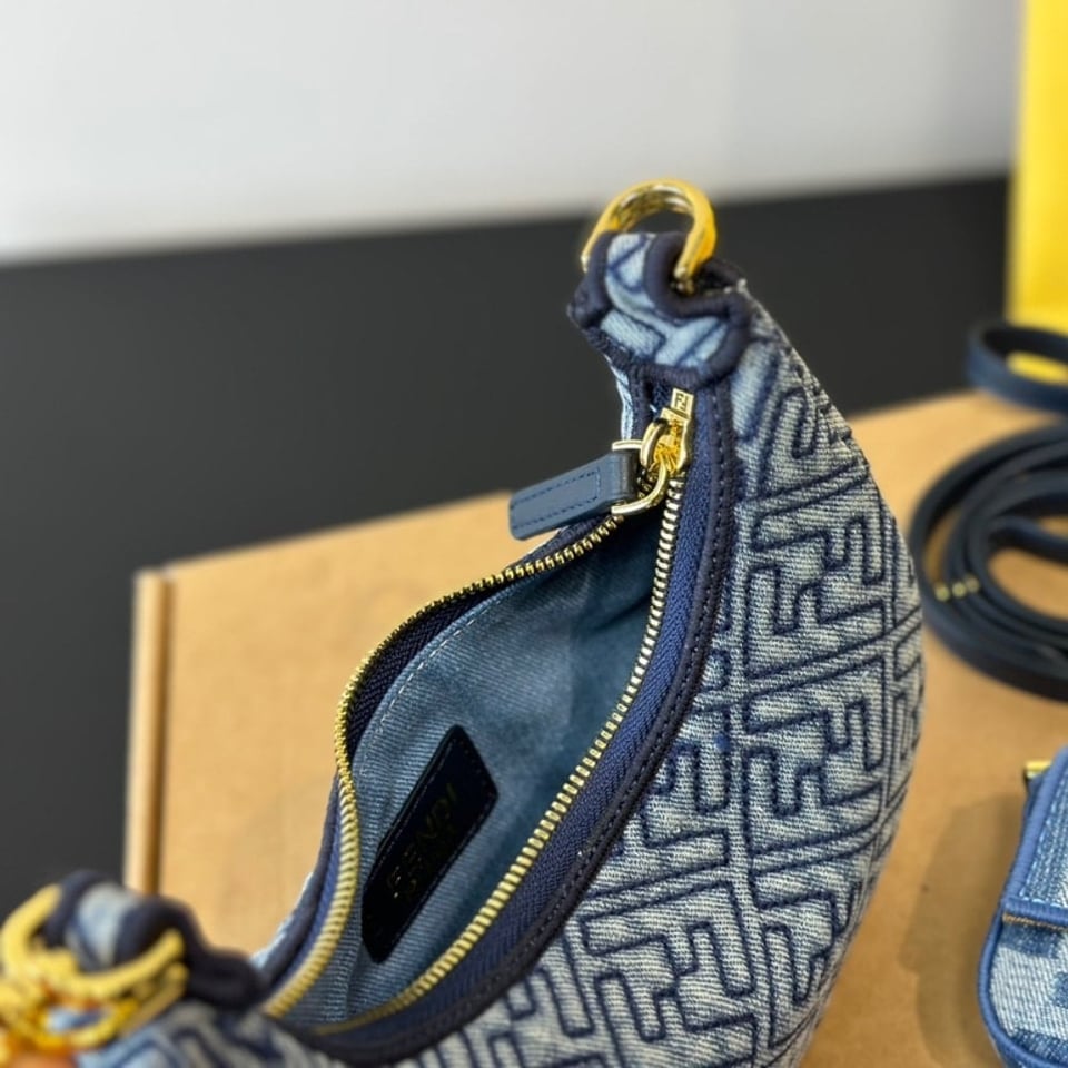 Fendi Nano Fendigraphy Blue Denim 16Cm view 8