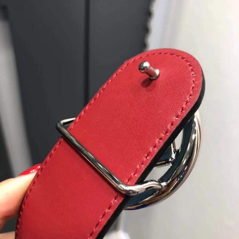 Fendi Reversible 40mm Round Buckle Belt 8C0579 Blue / Red view 6