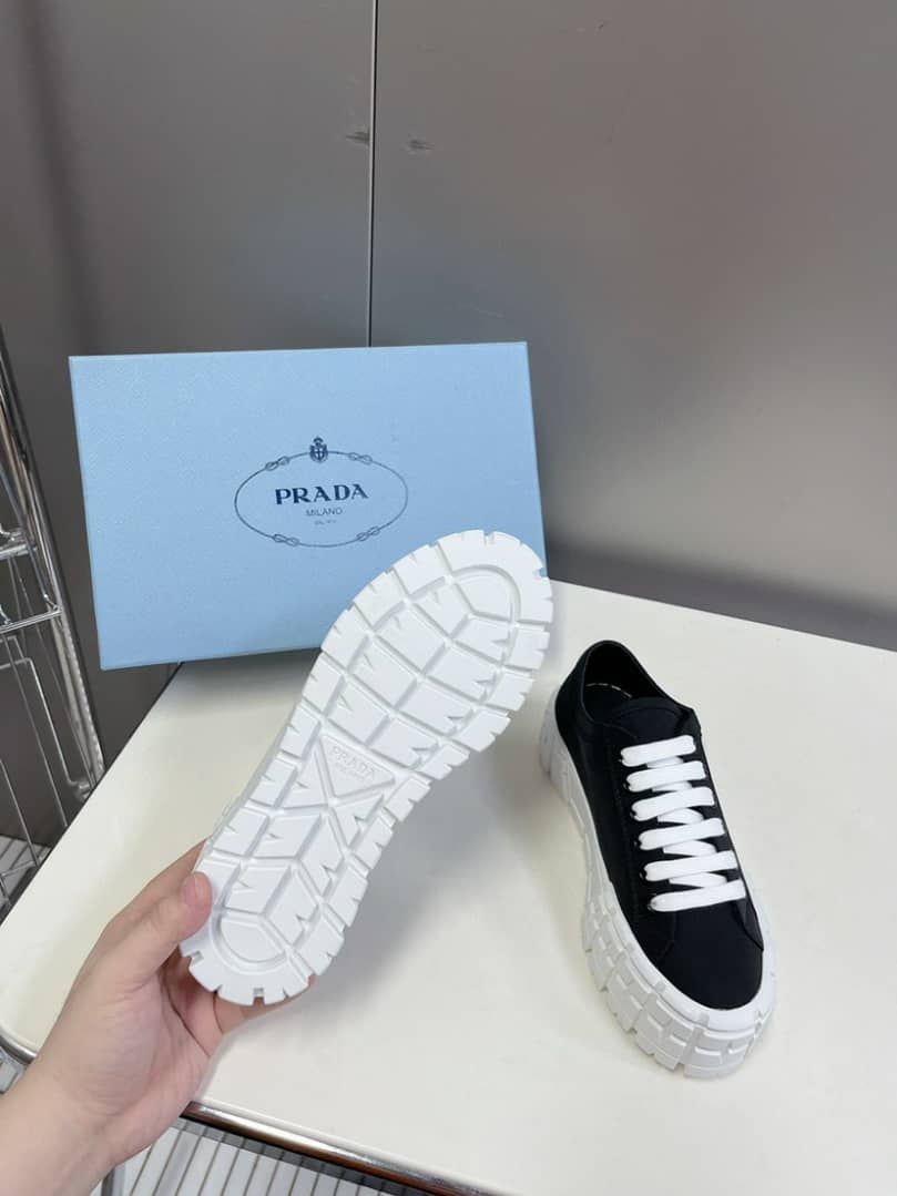 Prada Double Wheel Nylon Gabardine Sneaker Black 1E260M3Lfxf0632F050 view 9