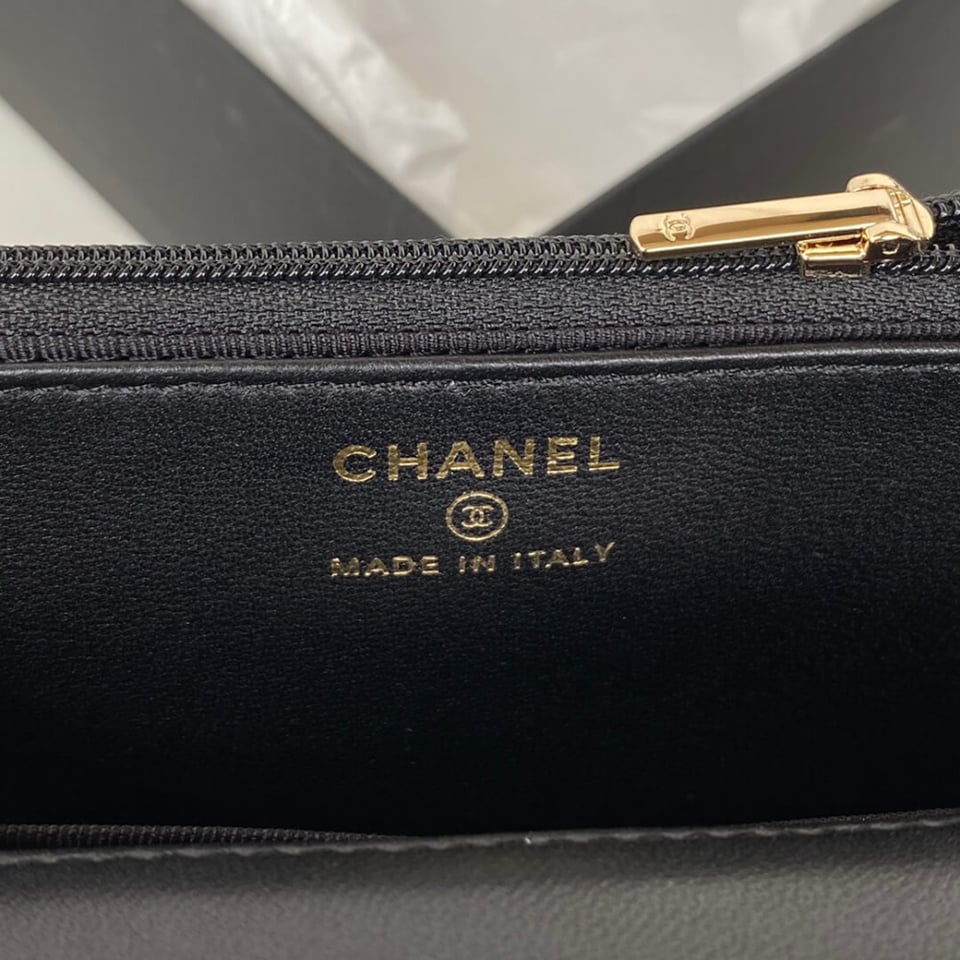 Chanel Wallet On Chain Top Handle Lambskin WOC view 15