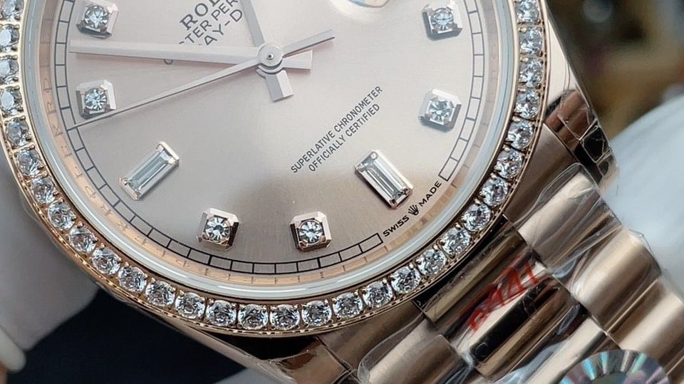 [Superclone] Rolex Day-Date 36mm Rosé – Colour Dial President 128345RBR view 4