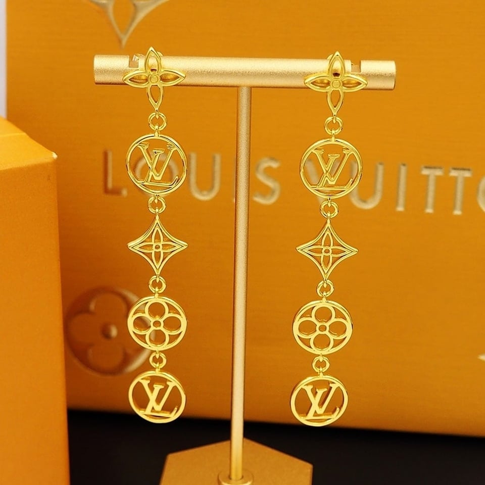 Louis Vuitton Lv Lace Earrings Gold M01072 view 8
