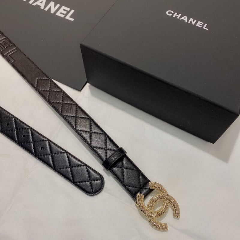 Chanel Quilted CC Logo Belt 3.0cm 34166 view 5