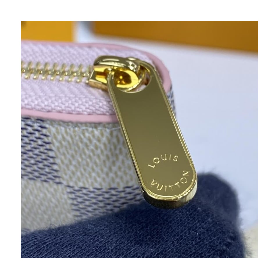 Louis Vuitton Damier Azur Zippy Coin Purse Pink view 7
