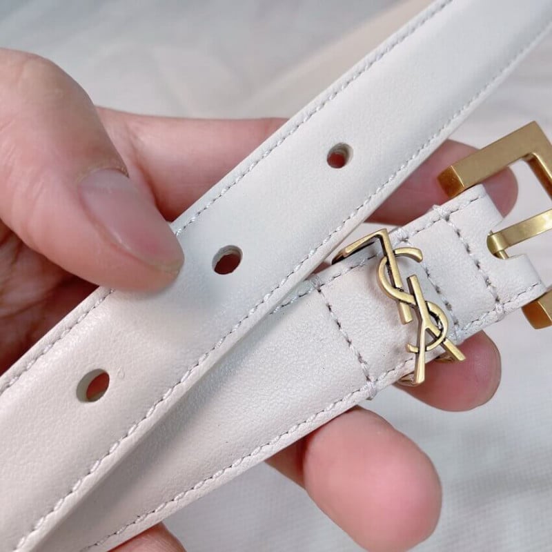 Saint Laurent Monogram Lacquer Leather 3.0cm Belt view 9