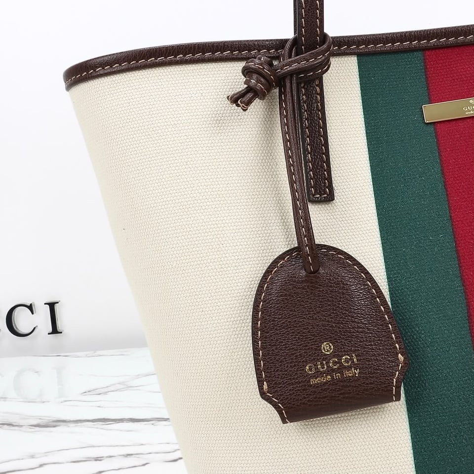 Gucci Tribeca Small Tote Bag 24.9cm/9.8in Natural Canvas A0034E view 10