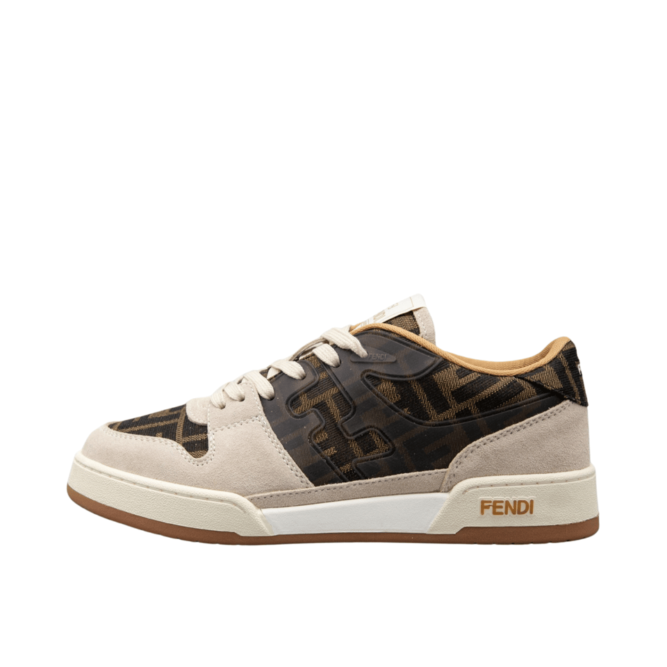 Fendi Match Sneakers Beige And Brown view 2