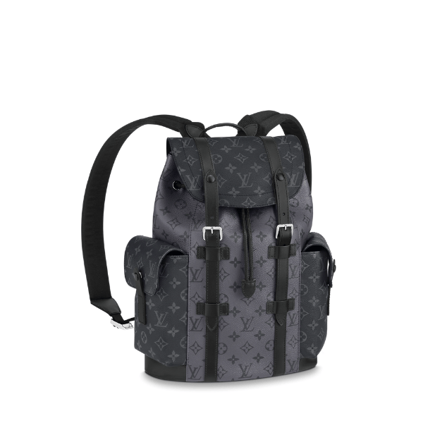 Louis Vuitton Christopher Monogram Eclipse Reverse Black And Grey 45Cm M46331 view 2