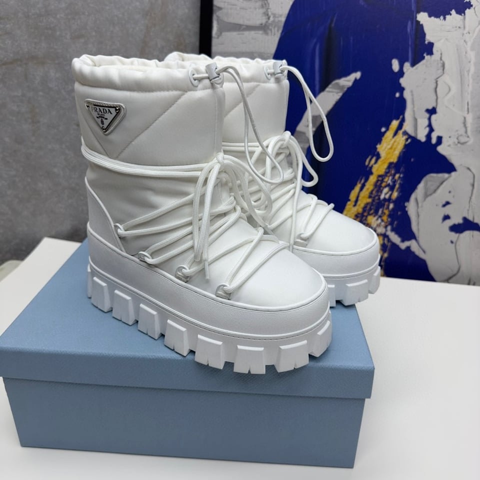 Prada Nylon Gabardine Apr?S Ski Booties White 2U007N 3Lfv F0009 F 040 view 4