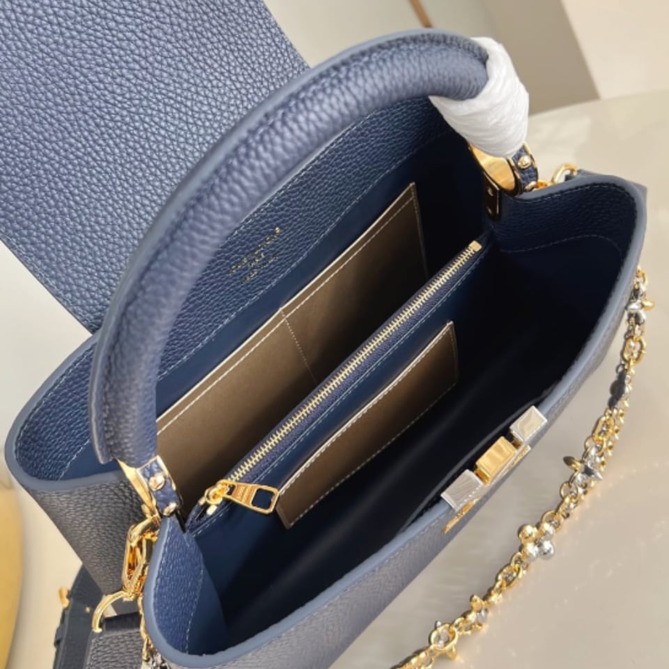 Louis Vuitton Capucines MM M27035 Navy 31cm/12.2in view 8