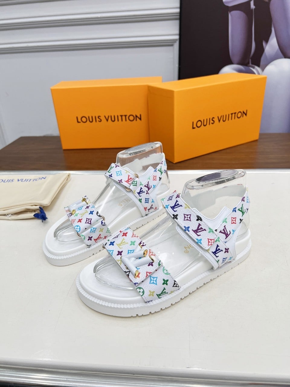 Louis Vuitton X Murakami Lv Sunset Flat Comfort Sandal White 1Agxeq view 9