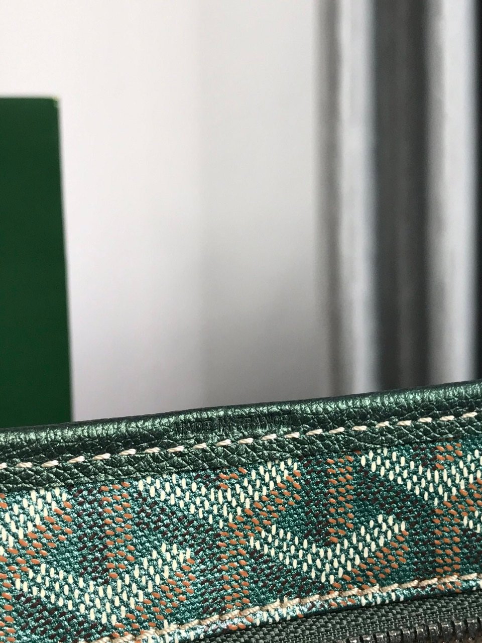 Goyard Bohème Hobo Bag 42Cm Green Canvas Chevroches Calfskin view 10