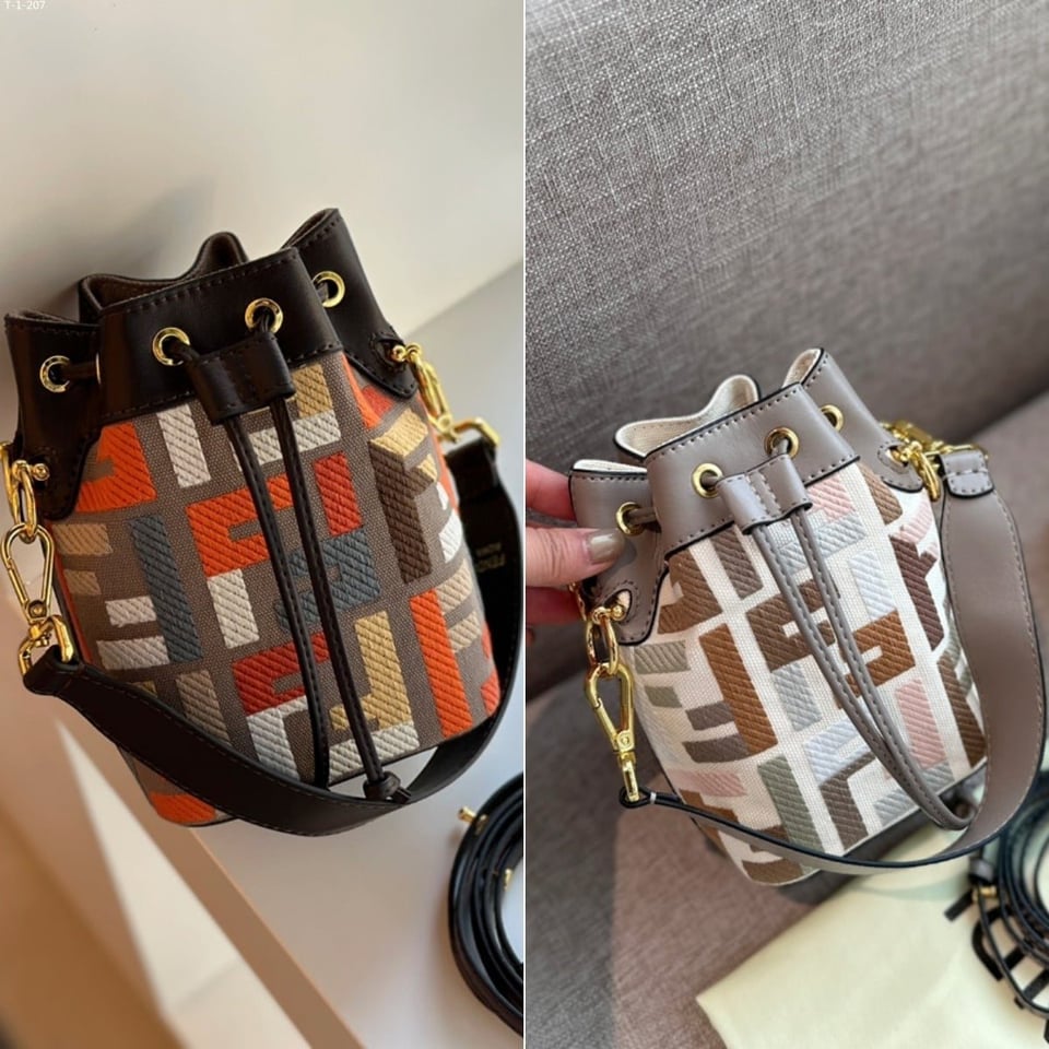 Fendi Mon Tresor Mini Bag Multicolor Canvas 18Cm view 4