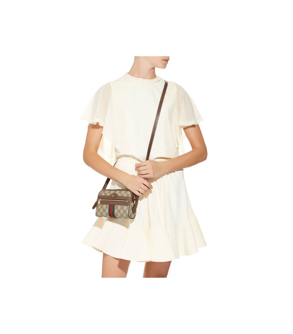 Gucci Ophidia GG Supreme Mini Bag Beige view 3