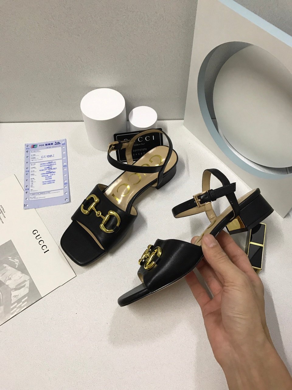Gucci Women?S Sandal With Horsebit Black 655413 Bko00 1000 view 3