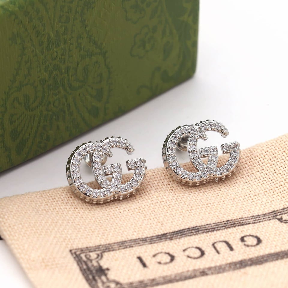 Gucci Gg Marmont Crystal Stud Earrings 814432 J3F42 8162
