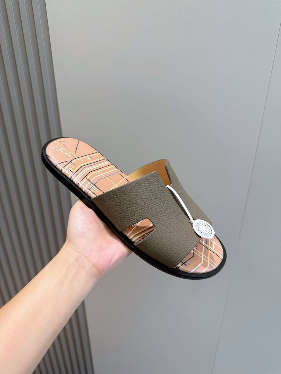 Hermès Black Oran Sandals- Shoes for Men view 6