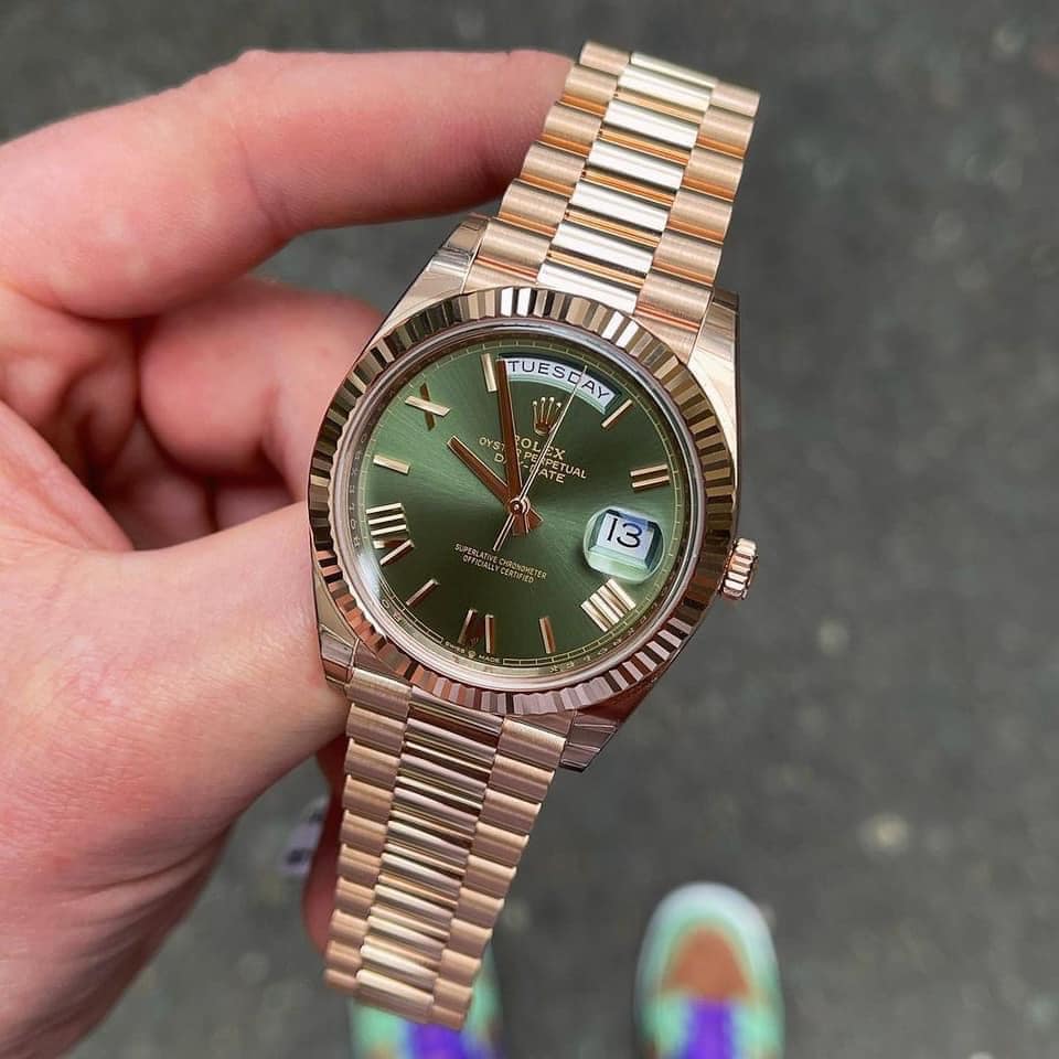 [Superclone] Rolex Day-Date 40mm Olive Green Dial President 228235 view 4
