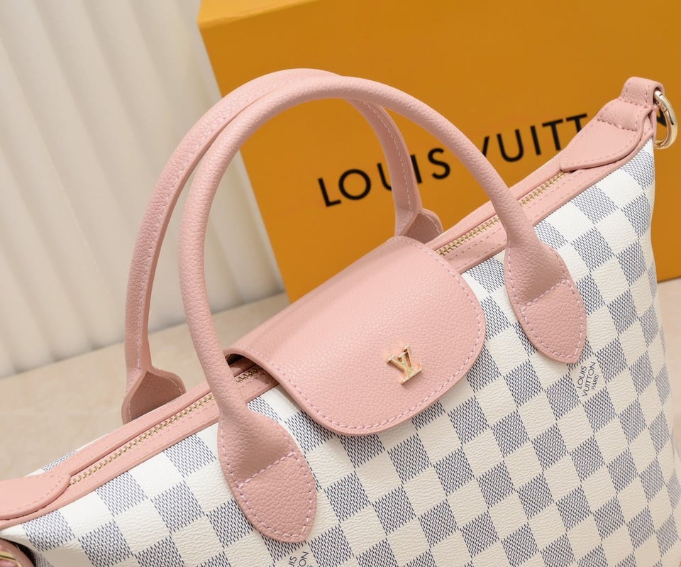 Louis Vuitton Tote Bag Damier Azur Pink 26Cm view 7