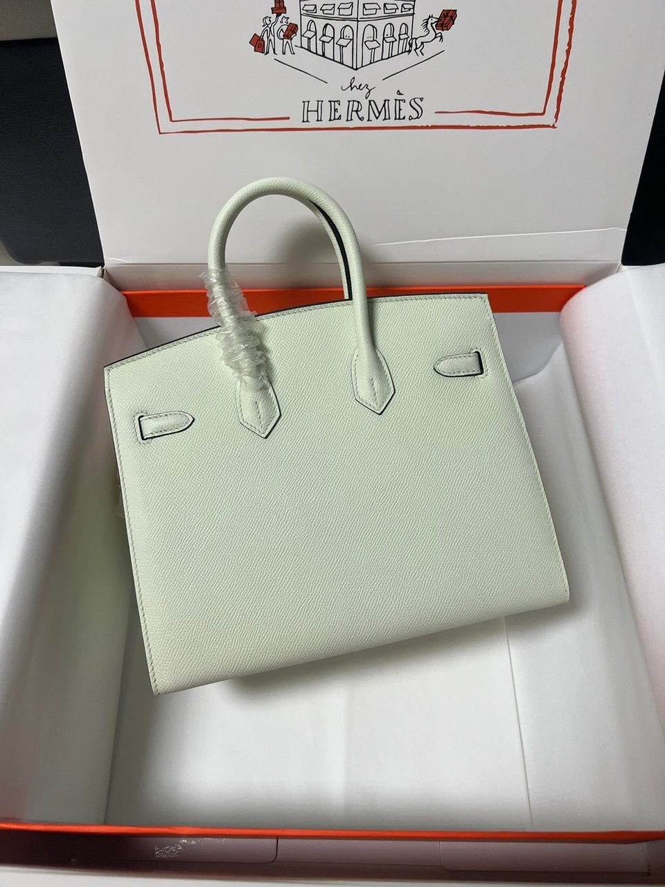 Hermes Birkin Sellier Vert Fizz Epsom Leather Gold Hardware view 5
