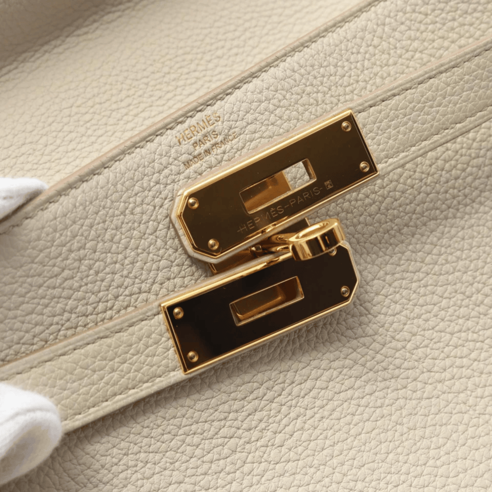 Hermes Kelly 28 Bag In Craie Togo Leather For Women 28cm/11in view 4