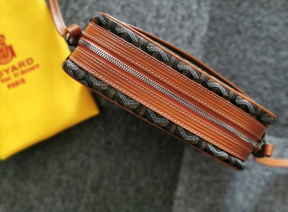 Goyard Cap-Vert Pm Bag 23X8X14Cm Black And Tan Canvas view 6