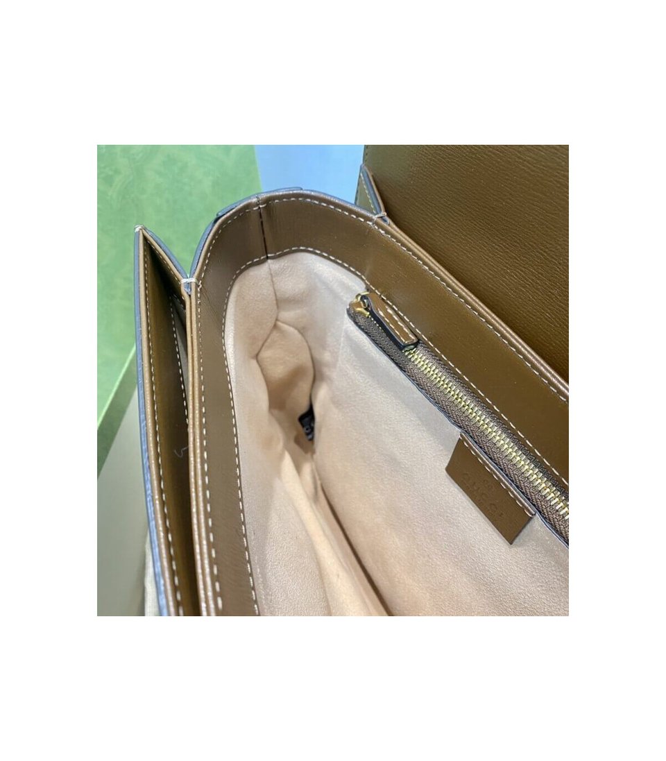 Gucci 1955 Horsebit Brown GG Supreme Canvas Shoulder Bag 25cm view 18