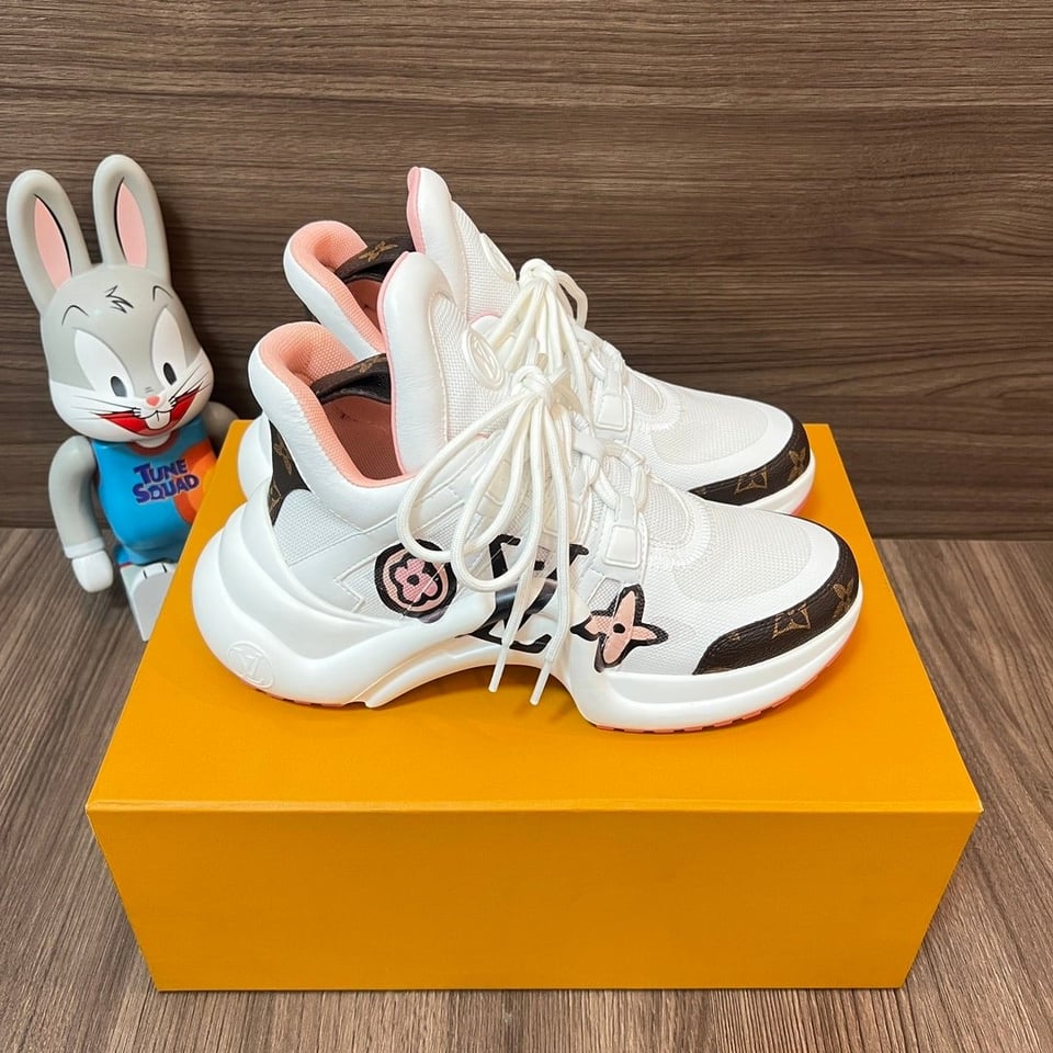 Louis Vuitton Lv Monogram Chunky Sneakers White view 6