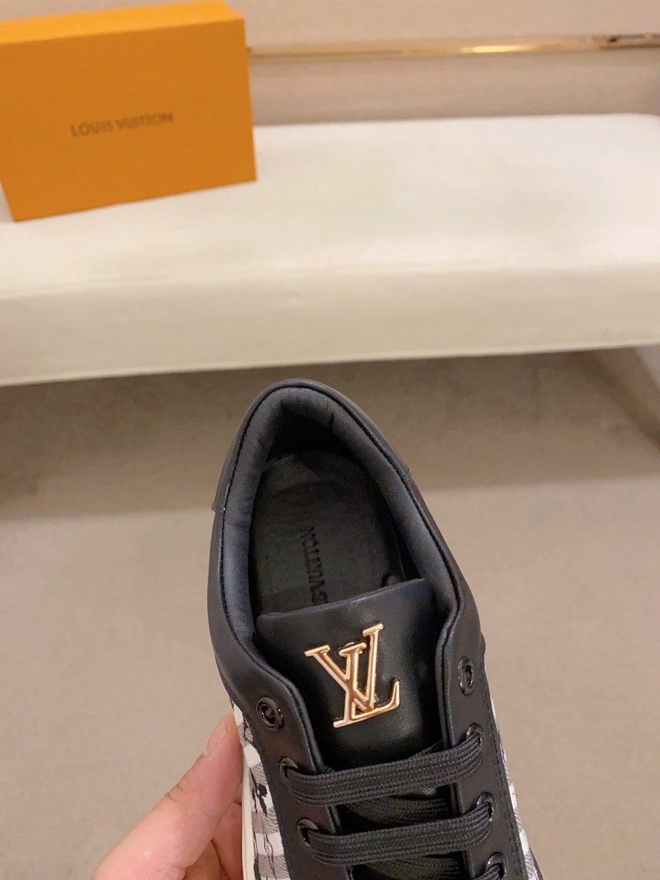 Louis Vuitton Time Out Sneaker Monogram Black view 3
