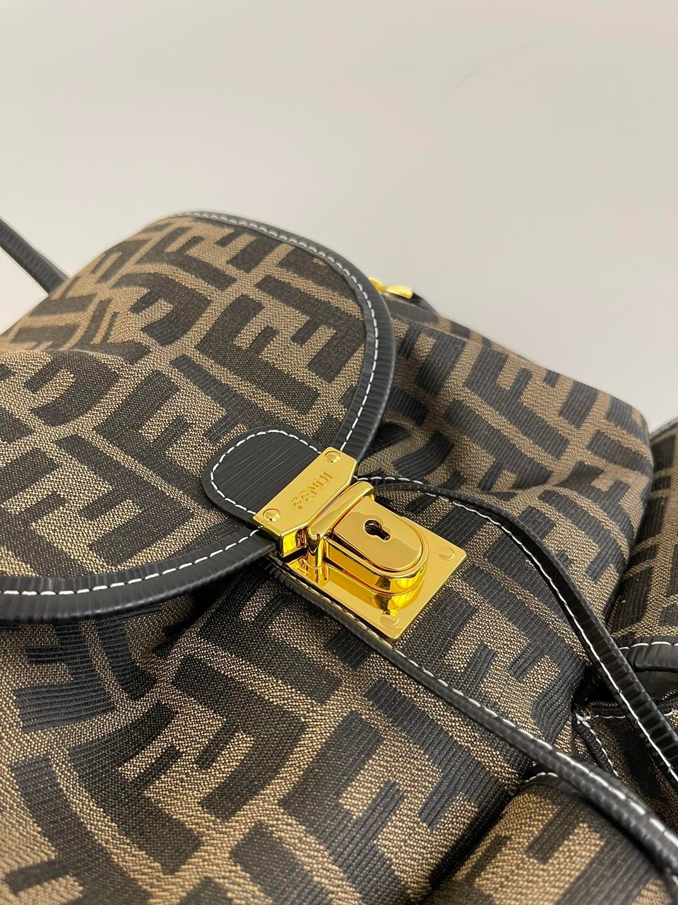Fendi Zucca Brown Canvas Backpack 38cm view 8