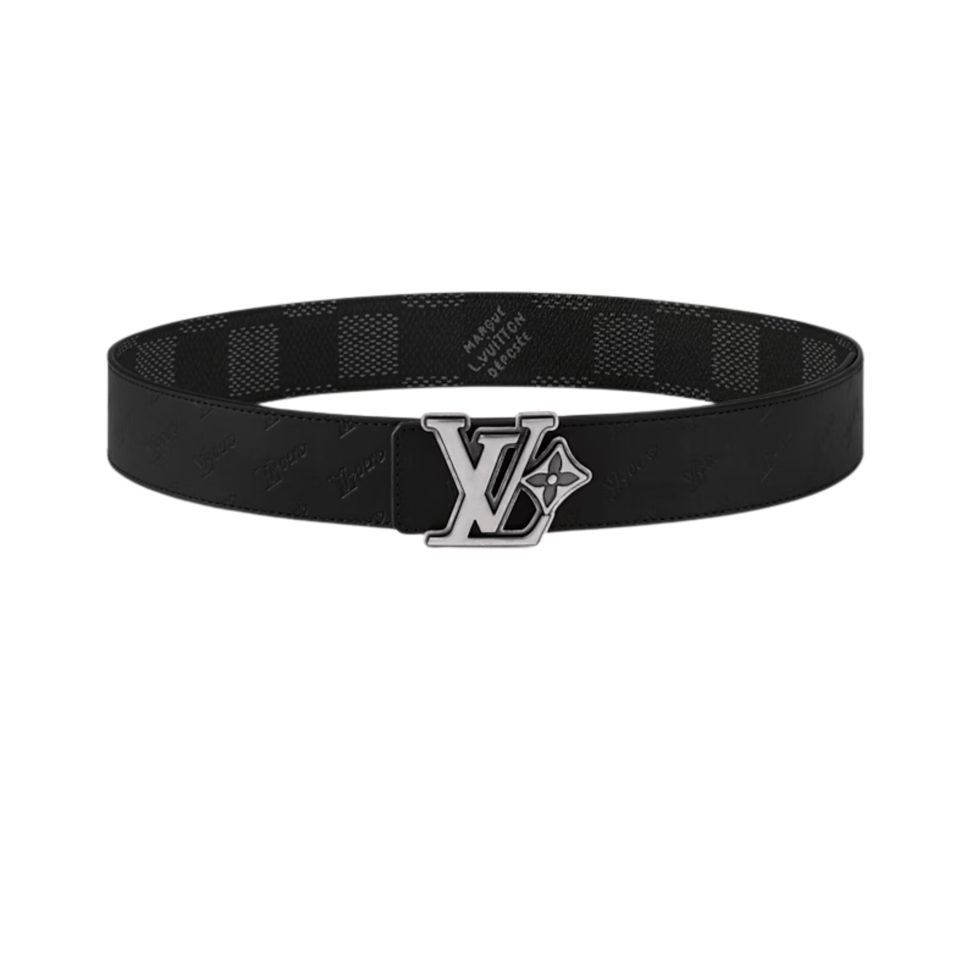Louis Vuitton LV Silver Flower 40mm Reversible Men Belt M4253V view 4