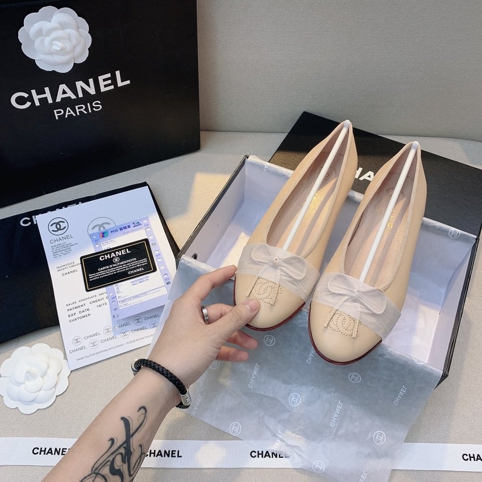 Chanel Classic Ballet Ivory Women’S Sandals view 8