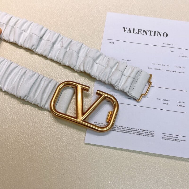 Valentino Garavani VLogo Elasticated Leather Belt view 5