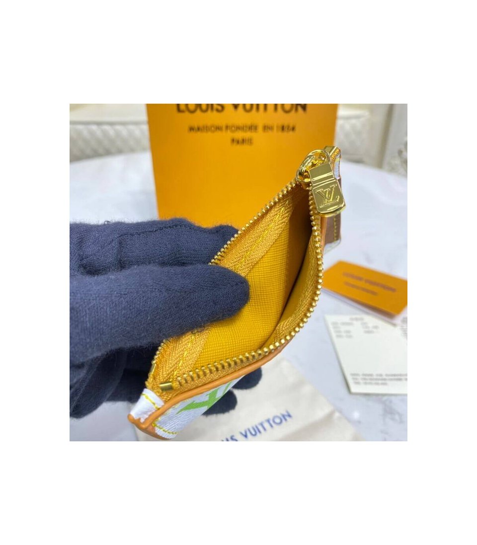 Louis Vuitton Cute Corgi Coin Pouch White view 10